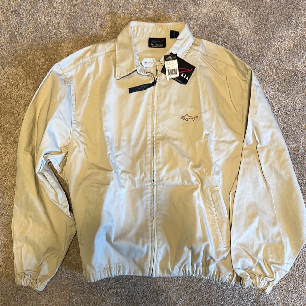 Greg Norman Men’s golf large tan jacket